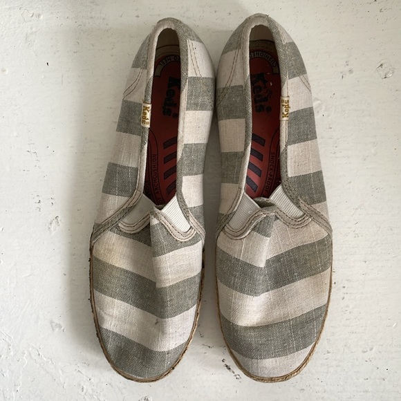 Keds espadrille flats 7.5 green and white - Picture 5 of 6